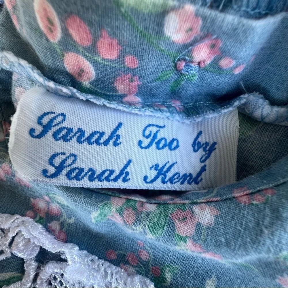 Vintage Sarah Kent Cottagecore Floral Prairie Dress 80s Gone with the Wind Sz 6X